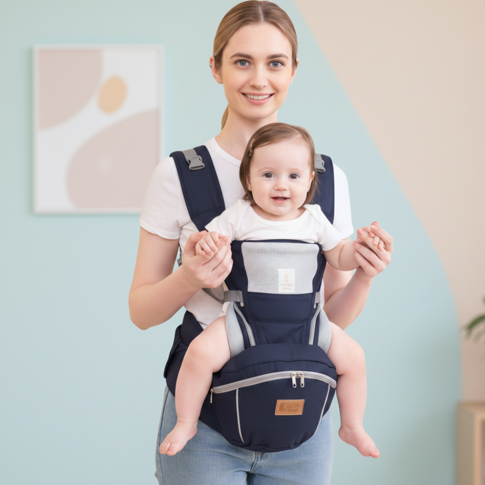 Newborn-to-Toddler Kangaroo Baby Carrier β Ergonomic Hip-Seat Wrap with Back Support