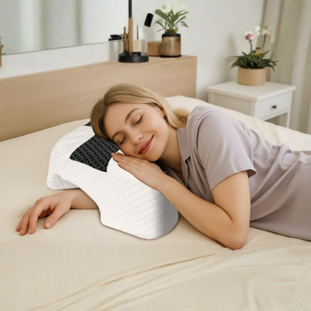 Side Sleeper Pillow with Arm Hole, Memory Foam Shoulder Pillow,