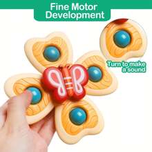 Baby Bath & Sensory Spinner Toys – 3PCS Suction Cup Spinning Tops for Kids 12–36 Months