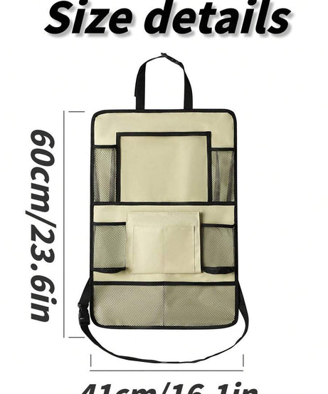 Storage Bag Seat Back Storage Bag Multifunctional Black Hanging Bag