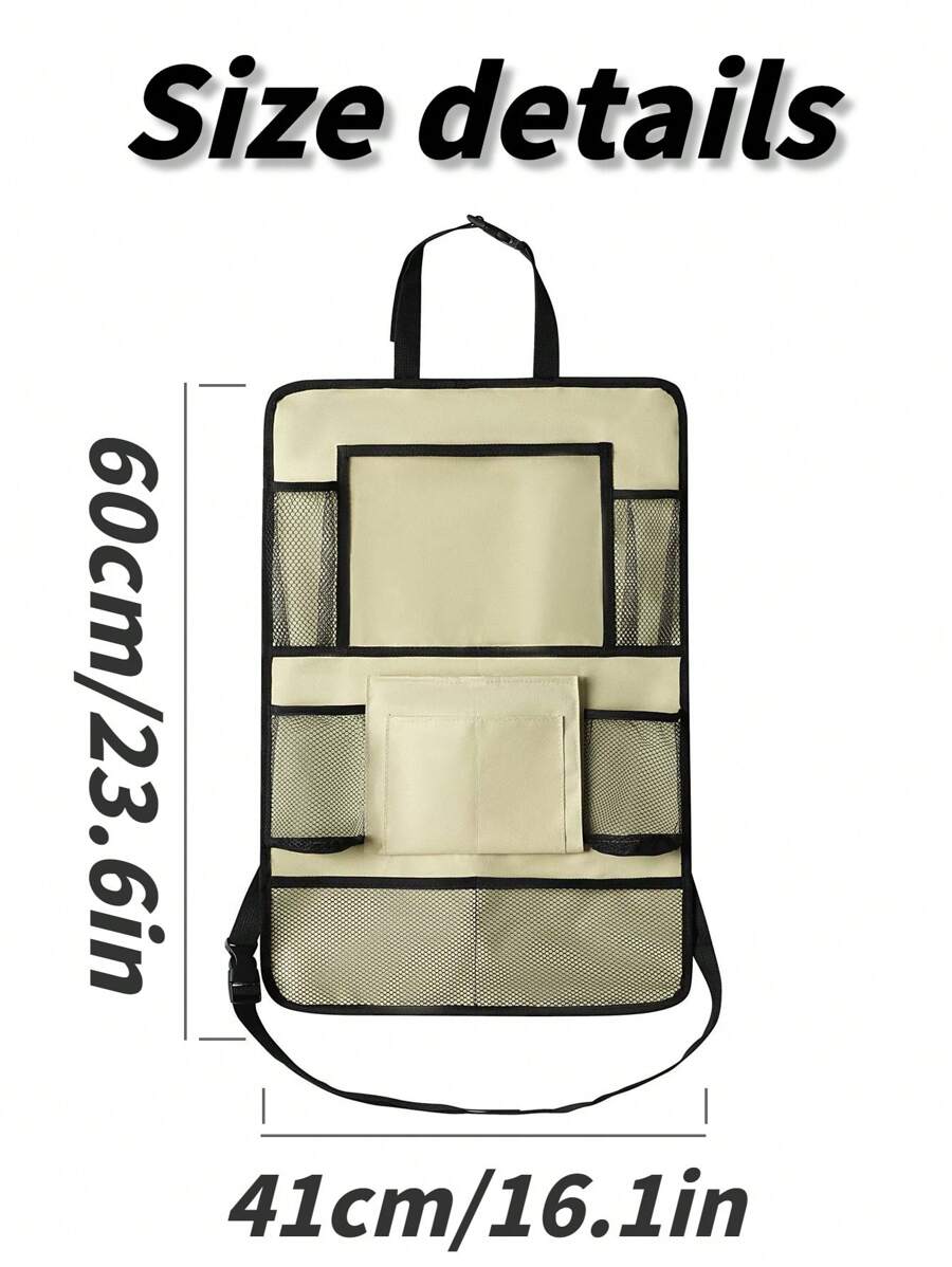 Storage Bag Seat Back Storage Bag Multifunctional Black Hanging Bag