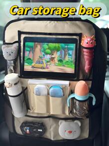 Storage Bag Seat Back Storage Bag Multifunctional Black Hanging Bag