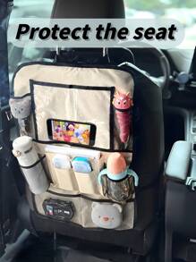 Storage Bag Seat Back Storage Bag Multifunctional Black Hanging Bag