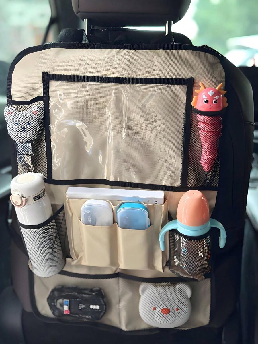 Storage Bag Seat Back Storage Bag Multifunctional Black Hanging Bag