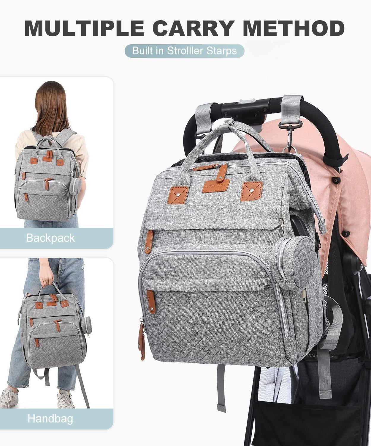 Diaper Bag Backpack with Change Station