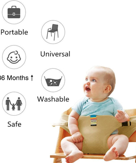 Portable Baby High Chair Safety Belt – Secure Dining Strap for Infants