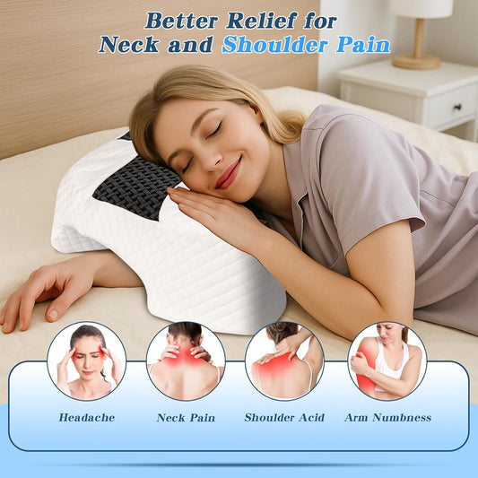 Side Sleeper Pillow with Arm Hole, Memory Foam Shoulder Pillow,