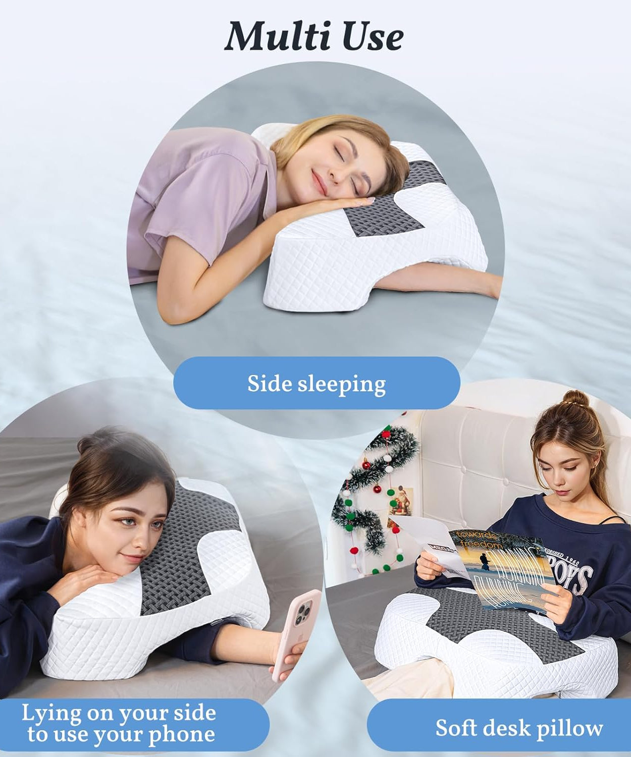Side Sleeper Pillow with Arm Hole