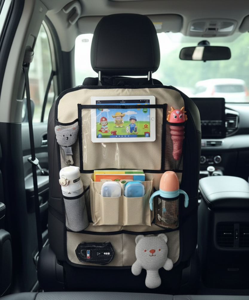 Storage Bag Seat Back Storage Bag Multifunctional Black Hanging Bag