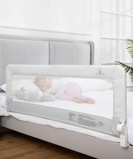 tra Long Toddler Bed Rail Guard – 55.5" Swing Down Safety Side Rail (Fits Twin, Full, Queen & King)