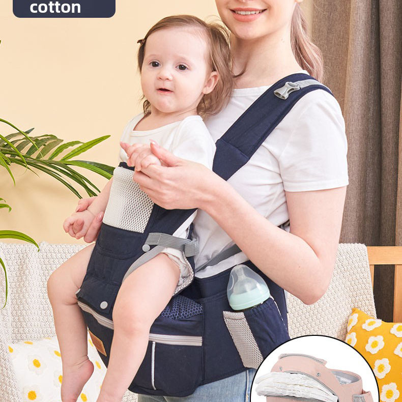 Newborn-to-Toddler Kangaroo Baby Carrier – Ergonomic Hip-Seat Wrap with Back Support