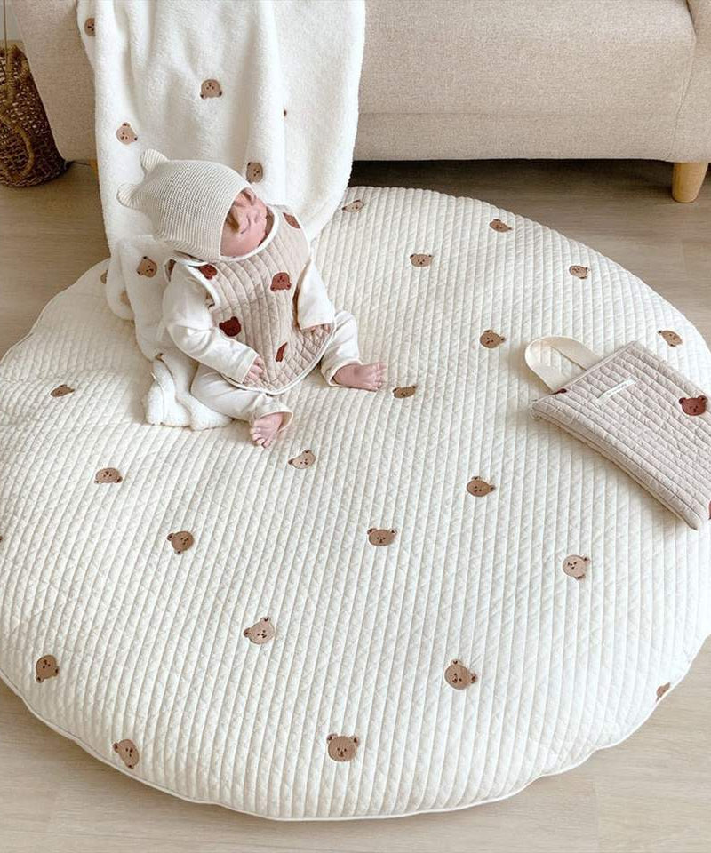 33.5" Cotton, Soft Washable Floor Rug for Nursery & Playroom