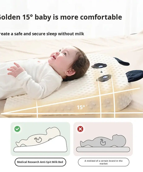 Newborn Baby Anti-Vomiting Slope Pillow – Inclined Nursing Cushion for Feeding & Sleep Safety