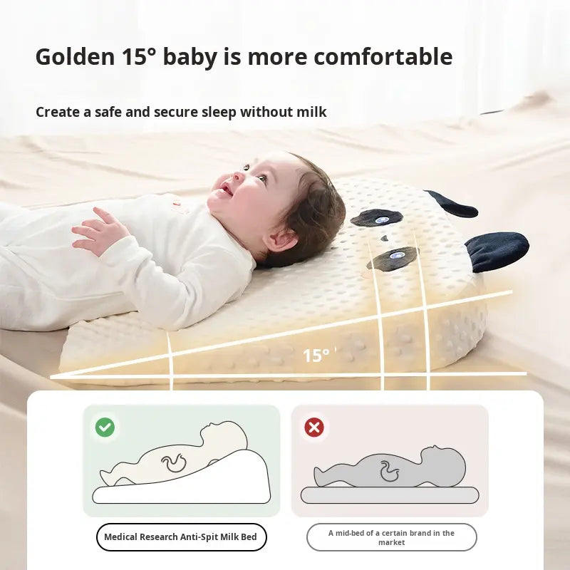 Newborn Baby Anti-Vomiting Slope Pillow – Inclined Nursing Cushion for Feeding & Sleep Safety