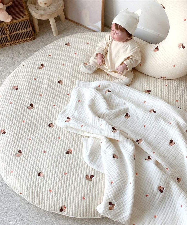 33.5" Cotton, Soft Washable Floor Rug for Nursery & Playroom